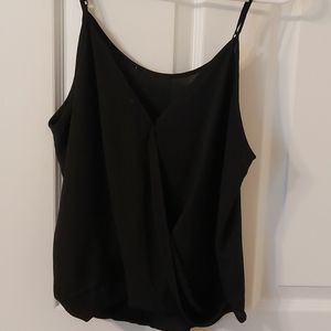 Black drapey camisole top